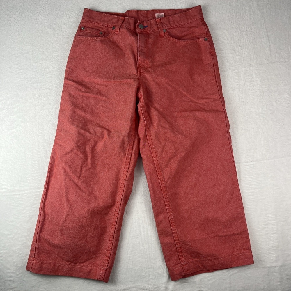 Levi's Cropped Pants Womens 10 Pink Cotton Flat Front Straight Leg Outdoor